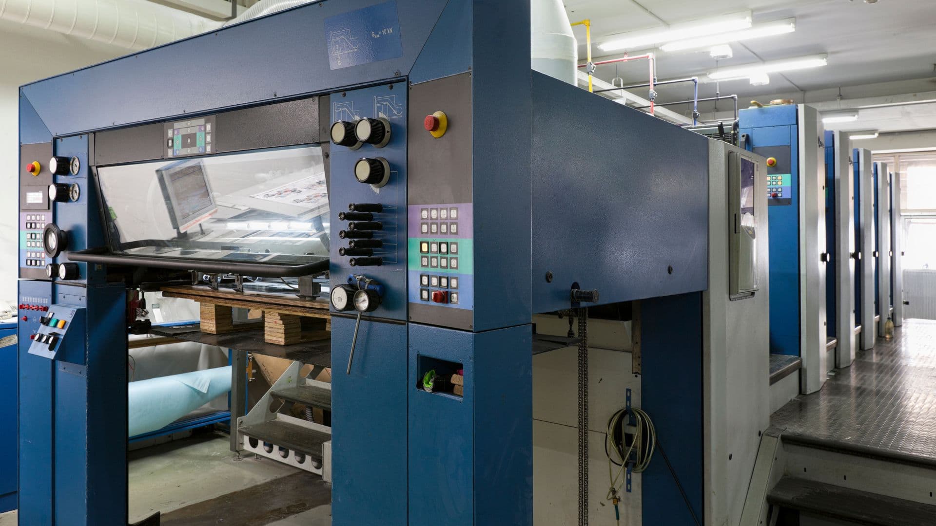The Printer's Parts team on the warehouse floor