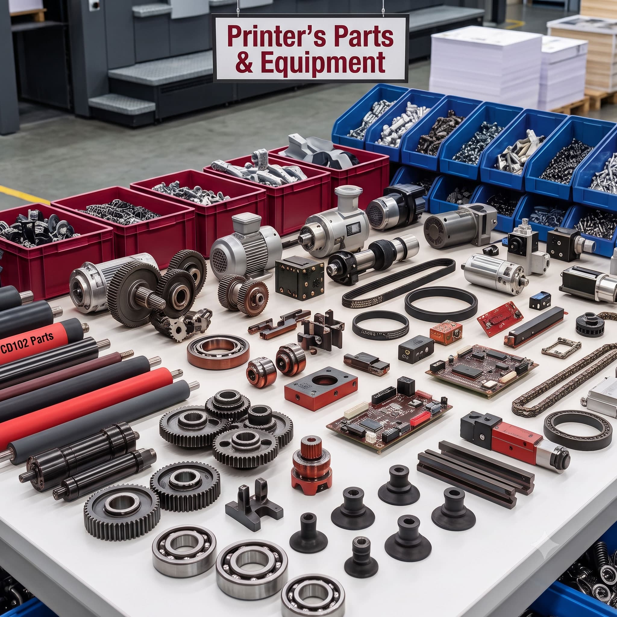 Replacement parts inventory shelves